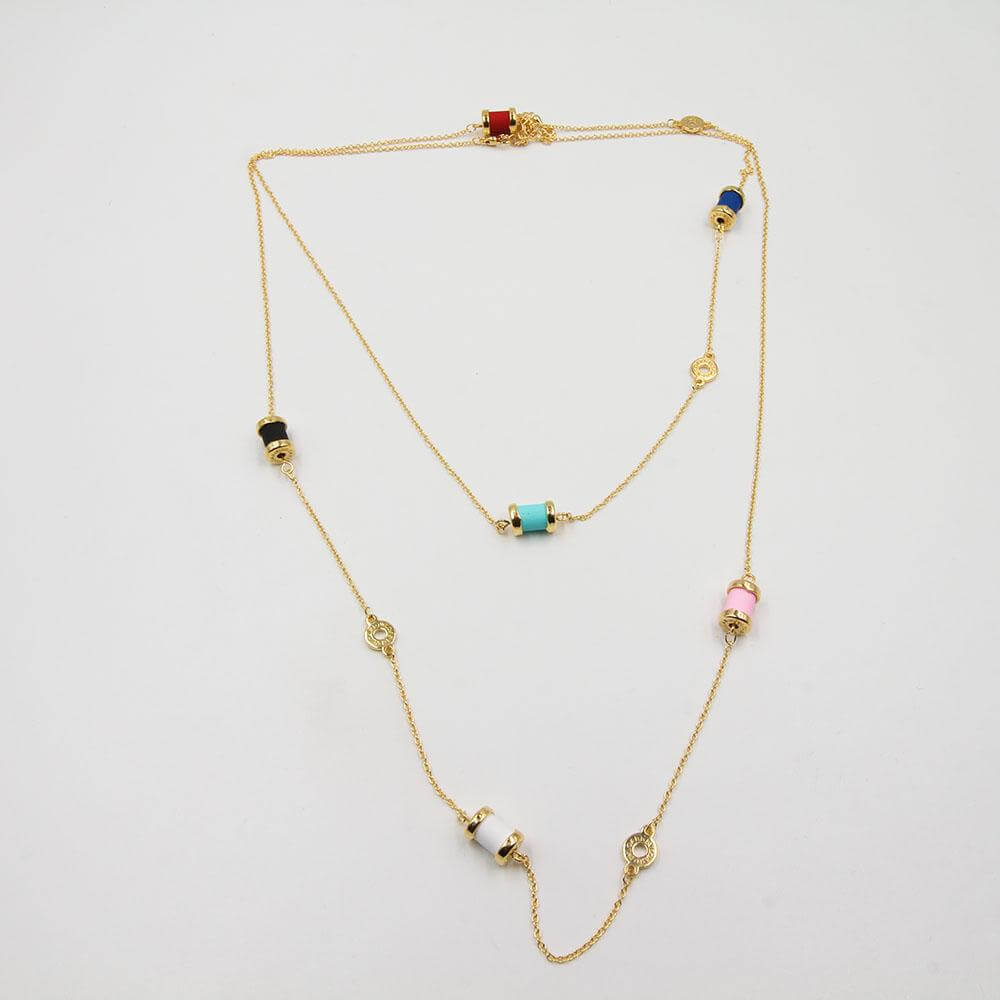 سلسال بولقري طويل ملون سلسال متوفر 6 لون ملون