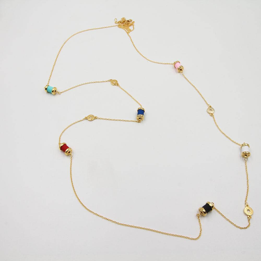 سلسال بولقري طويل ملون سلسال متوفر 6 لون