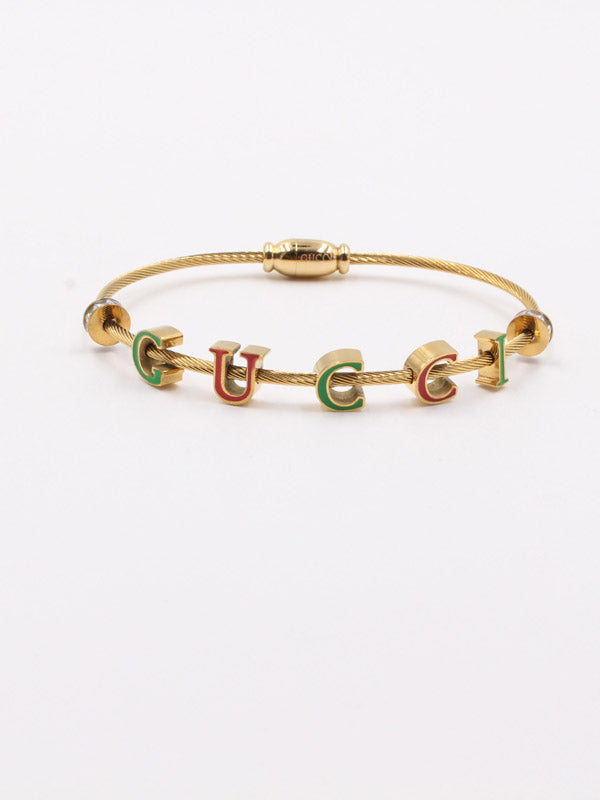 اسوارة قوتشي بانقل ذهبية ناعمة اسواره gucci