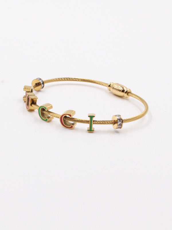 اسوارة قوتشي بانقل ذهبية ناعمة اسواره gucci