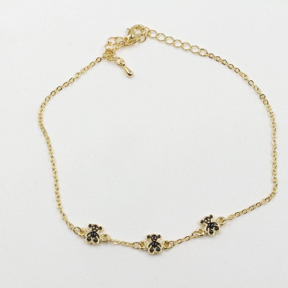 خلخال توس ناعم خلاخل دبدوب اسود ذهبي