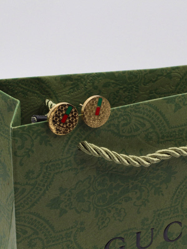 حلق قوتشي صغير مدور لوقو حلق gucci