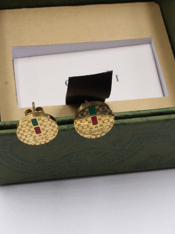 حلق قوتشي صغير مدور لوقو حلق gucci