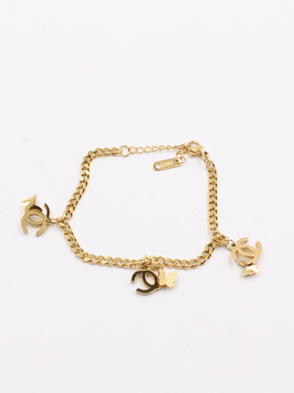 اسوارة شانيل تعليقات ذهبية ناعمة اسواره chanel