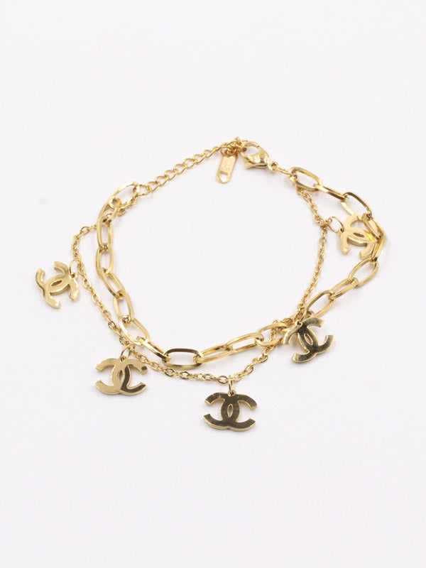 اسوارة شانيل تعليقات ماركة اسواره chanel ذهبي