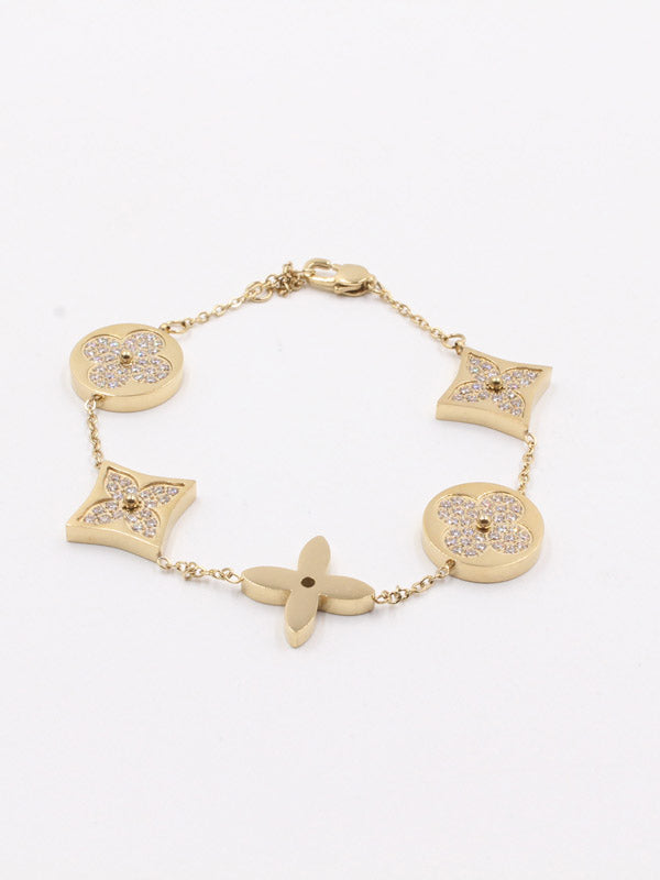 اسوارة لويس فيتون ذهبية زركون لوقو اسواره louis vuitton