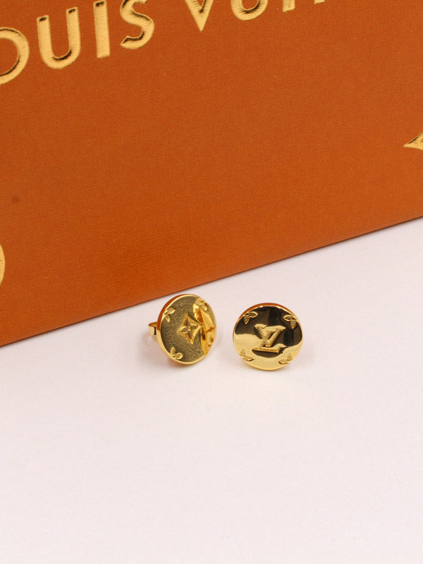 حلق لويس فيتون زركون لوقو ستامب حلق louis vuitton