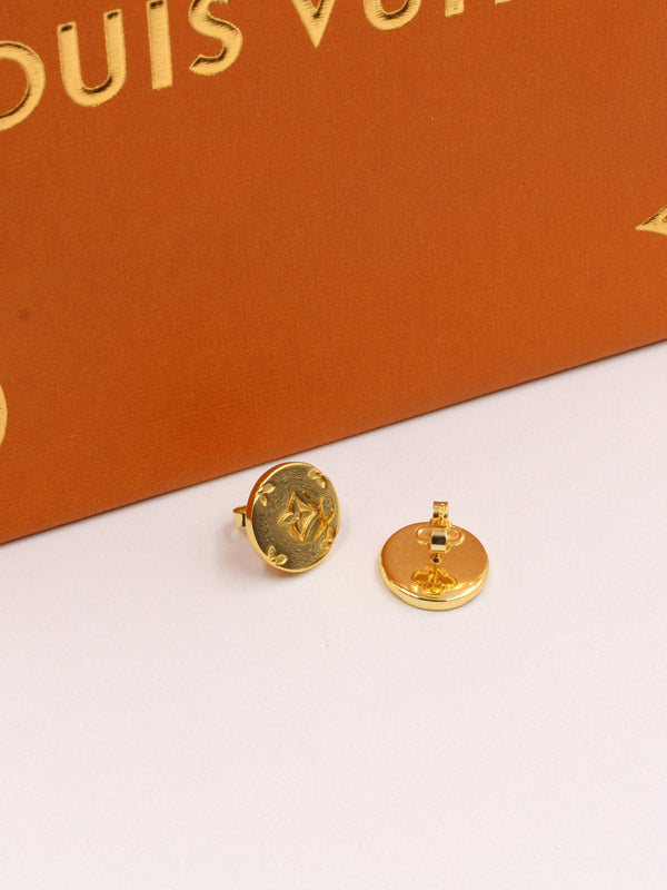 حلق لويس فيتون زركون لوقو ستامب حلق louis vuitton