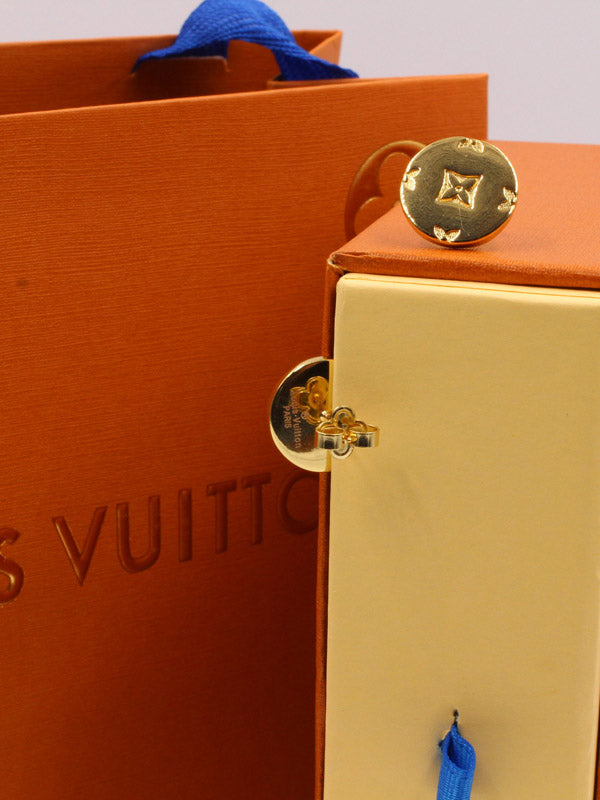 حلق لويس فيتون زركون لوقو ستامب حلق louis vuitton