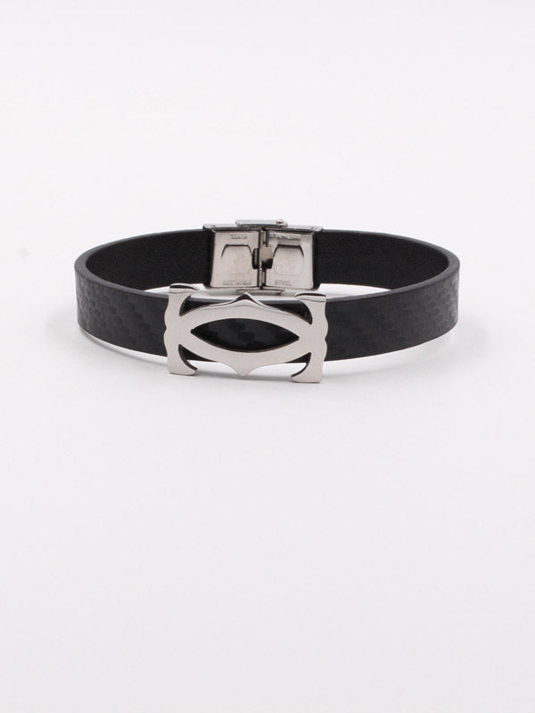 أسوارة كارتير رجالي جلد اسود اسواره CARTIER