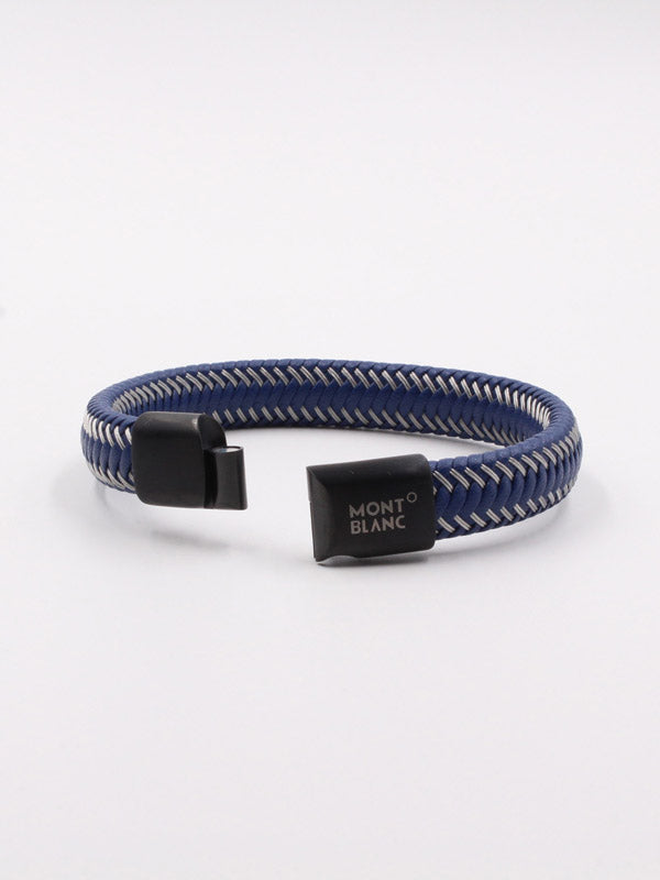 أسوارة مونت بلانك رجالي عريض كحلي اسواره mont blank