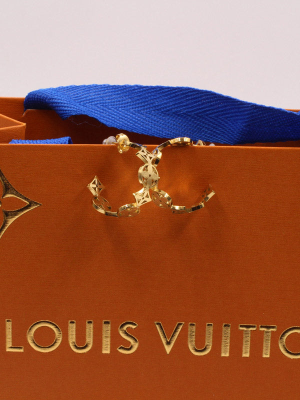 حلق لويس فيتون وسط ميتال حلق louis vuitton