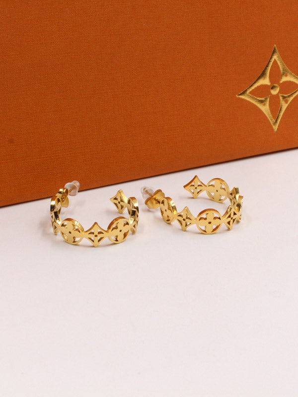 حلق لويس فيتون وسط ميتال حلق louis vuitton