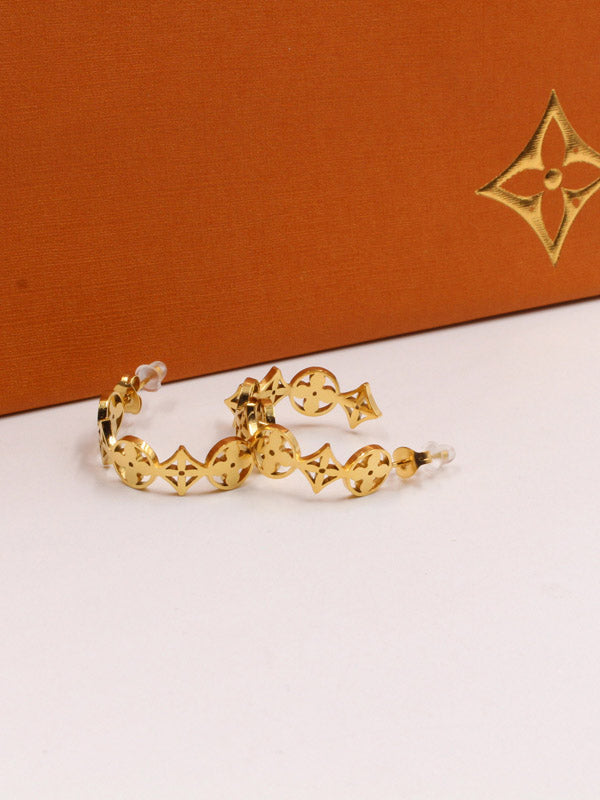 حلق لويس فيتون وسط ميتال حلق louis vuitton