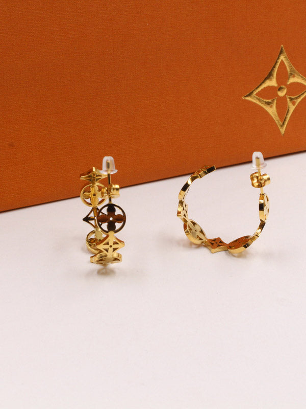 حلق لويس فيتون وسط ميتال حلق louis vuitton