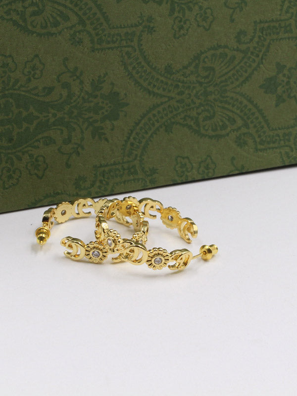 حلق قوتشي كبير كيرف كريستال حلق gucci