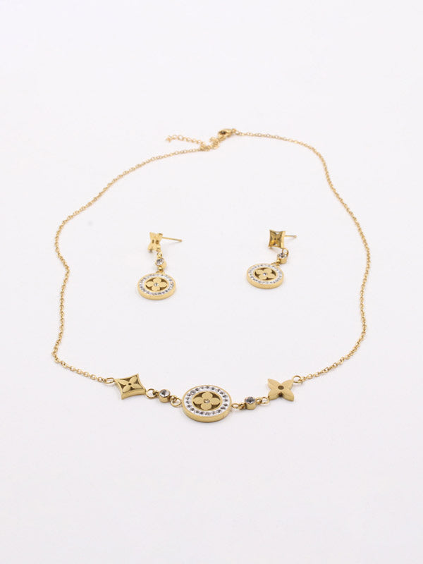 طقم لويس فيتون ذهبي زركون اطقم louis vuitton ذهبي