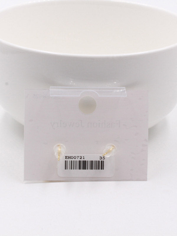 حلق شانيل زركون صغير ذهبي ناعم حلق chanel