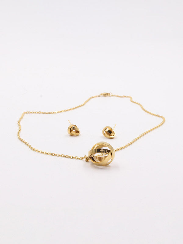 طقم كارتير دوائر ذهبي ناعم اطقم CARTIER