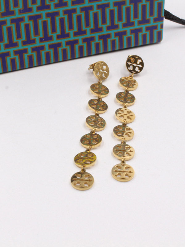 حلق توري بورش طويل ذهبي حلق tory burch ذهبي