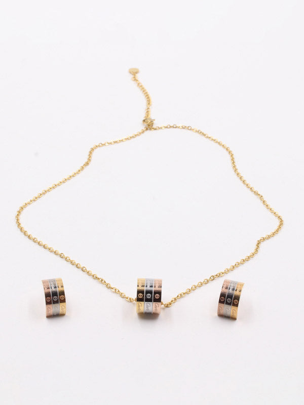 طقم كارتير ذهبي لوقو ناعم اطقم CARTIER