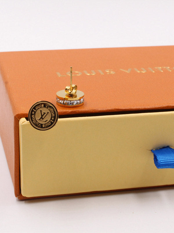 حلق لويس فيتون مدور زركون سايد حلق louis vuitton