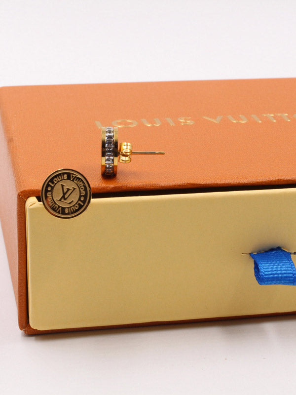 حلق لويس فيتون مدور زركون سايد حلق louis vuitton