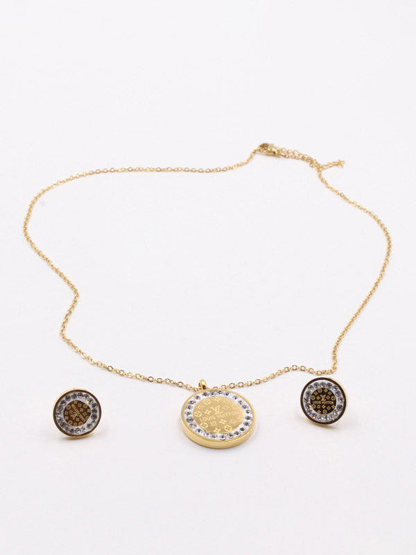 طقم لويس فيتون ذهبي دائري اطقم louis vuitton ذهبي