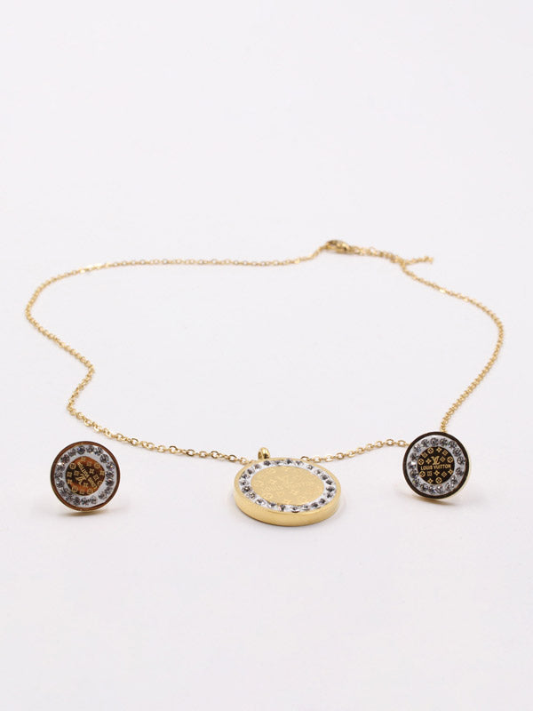 طقم لويس فيتون ذهبي دائري اطقم louis vuitton