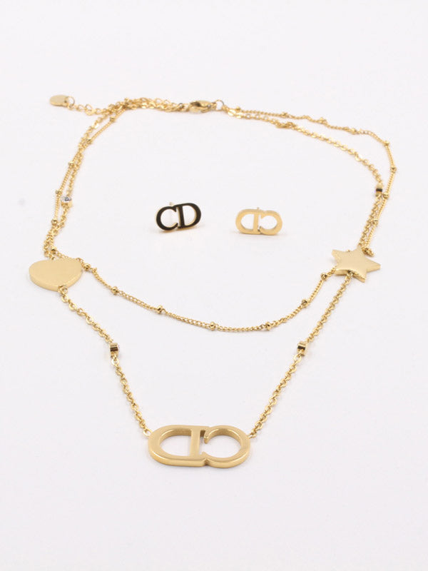 طقم ديور طبقتين ذهبي اطقم dior