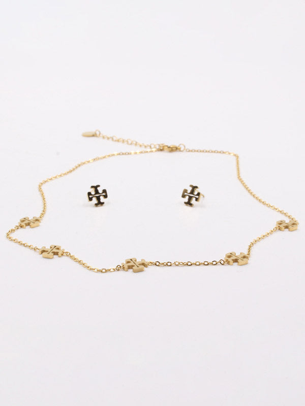 طقم توري بورش ذهبي لوقو ناعم اطقم tory burch