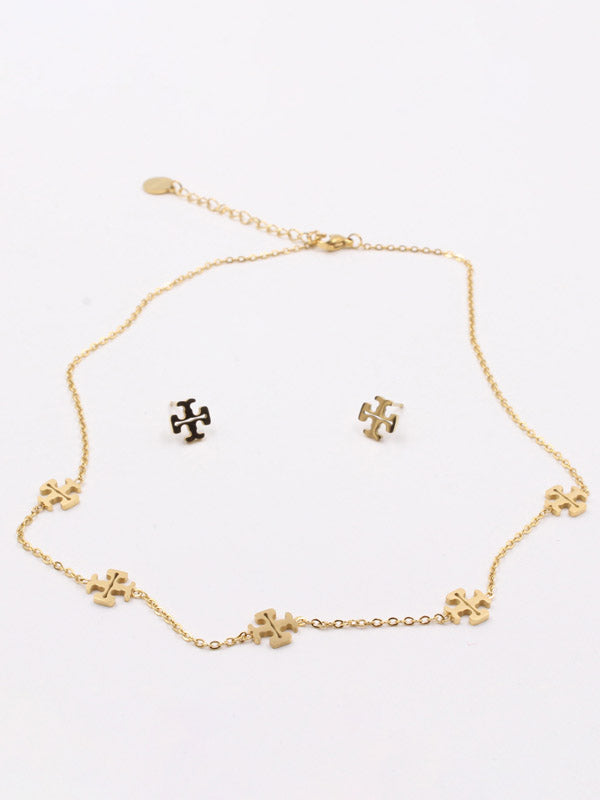 طقم توري بورش ذهبي لوقو ناعم اطقم tory burch