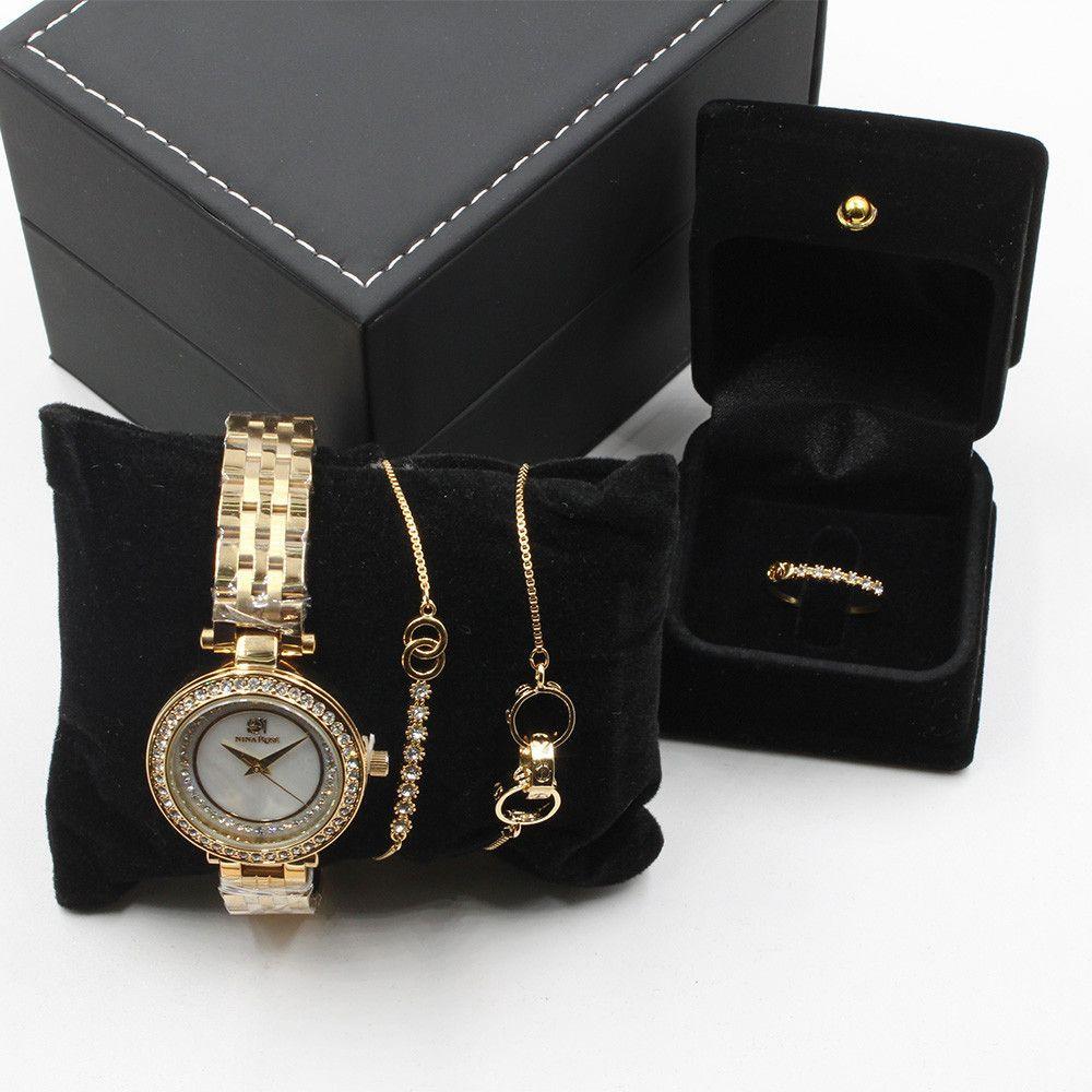 طقم ساعه ماركة نينا روز مع خاتم اطقم ساعات متوفر 1 لون