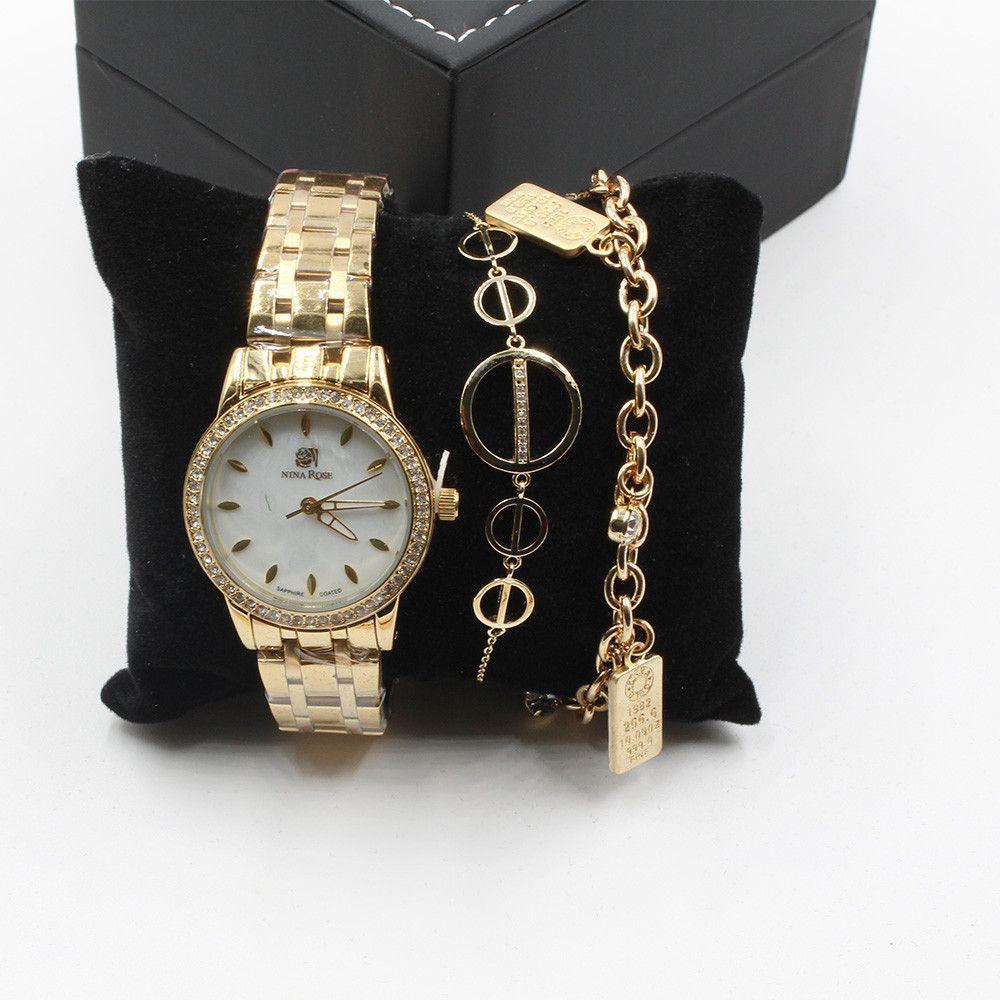 طقم ساعه ماركة نينا روز اطقم ساعات متوفر 1 لون