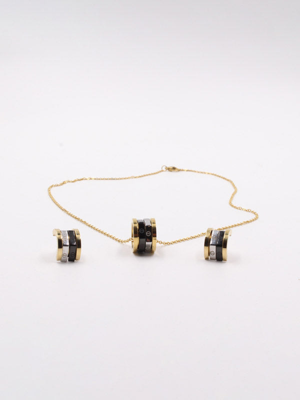 طقم كارتير ذهبي واسود لوقو ناعم اطقم CARTIER