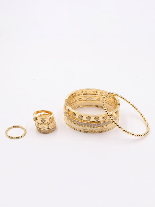 مجموعة اساور فان كليف وخواتم مرصعة زركون اسواره van cleef