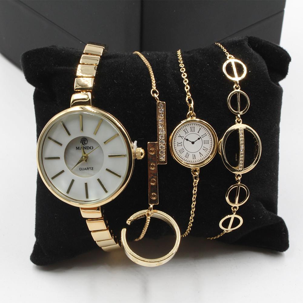 طقم ساعه ماركة ماندو اطقم ساعات متوفر 2 لون ذهبي