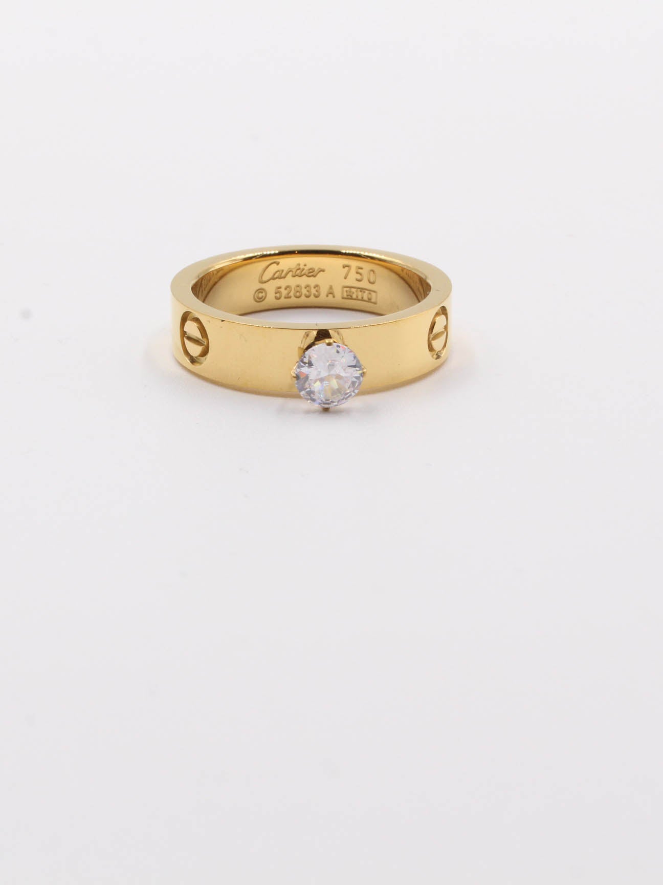 خاتم كارتير لوقو سوليتير خواتم CARTIER ذهبي 5