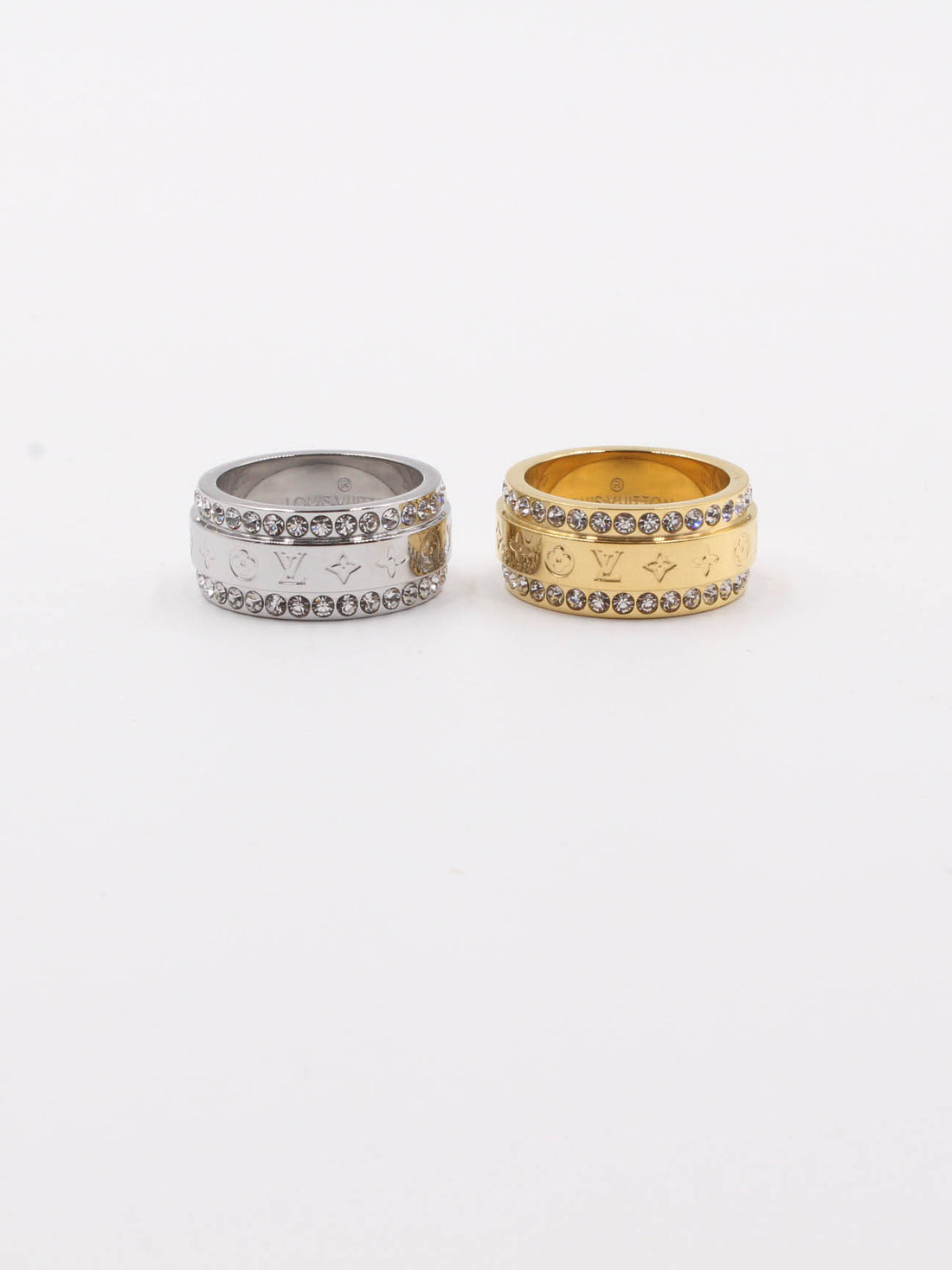 دبلة لويس فيتون كريستال عريضة خواتم louis vuitton