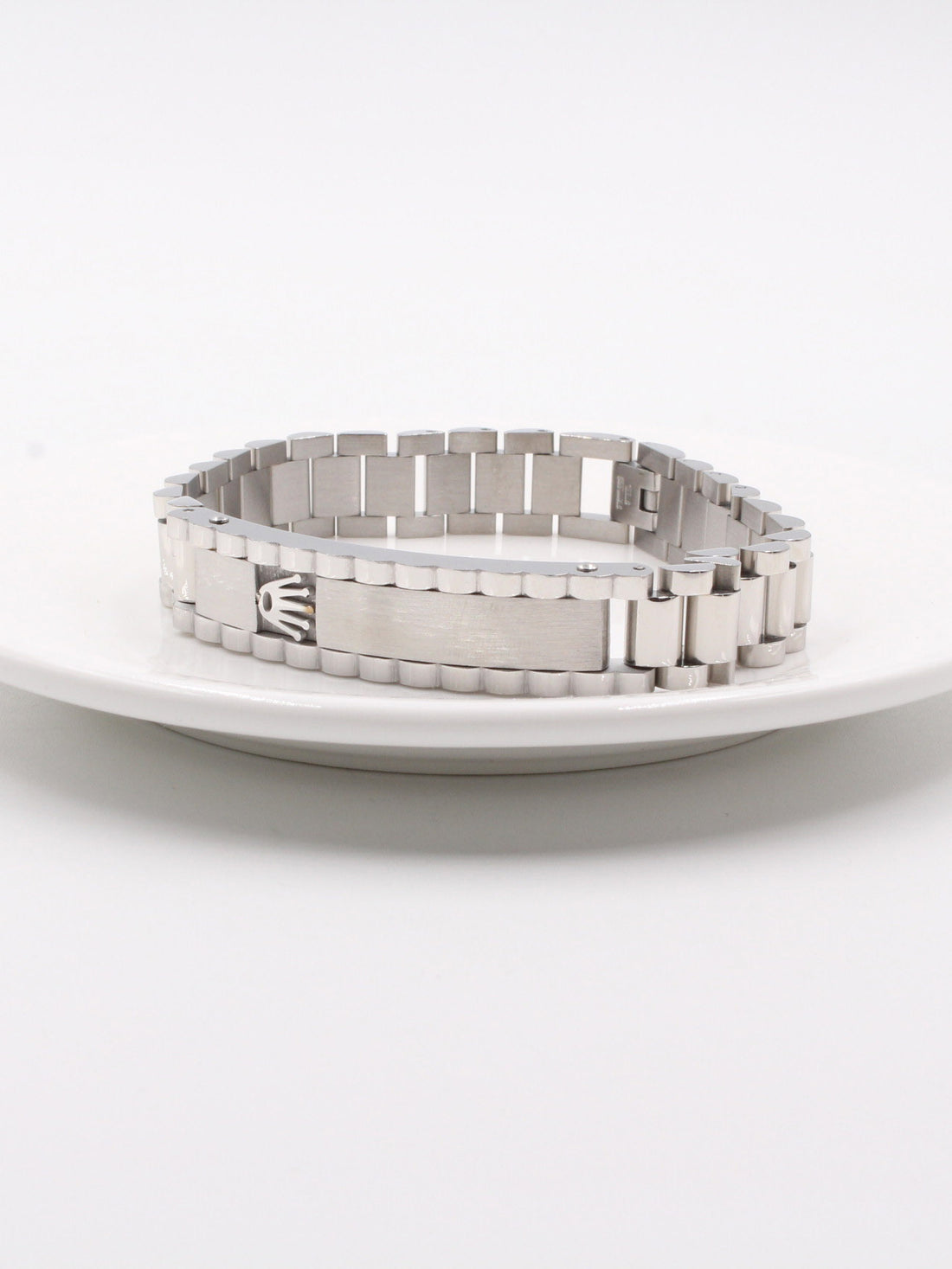 اساوِر رولكس سلفر ميتال رجالي اسواره رولكس فضي