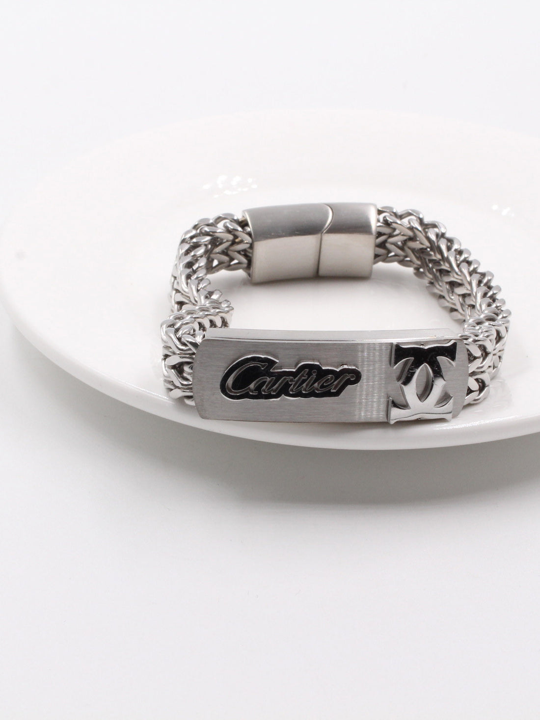 اساوِر كارتير سلفر ميتال رجالي اسواره CARTIER