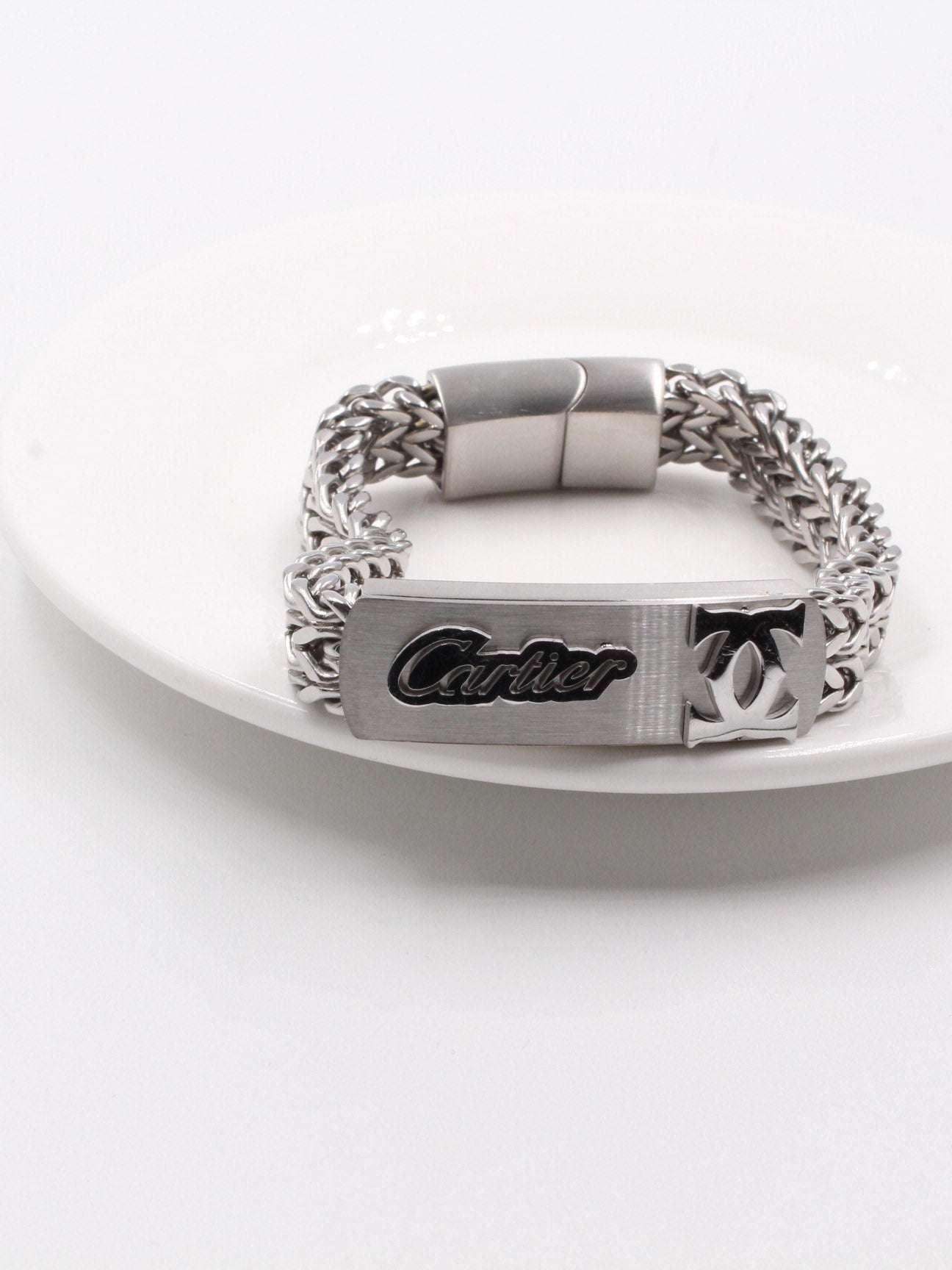 اساوِر كارتير سلفر ميتال رجالي اسواره CARTIER