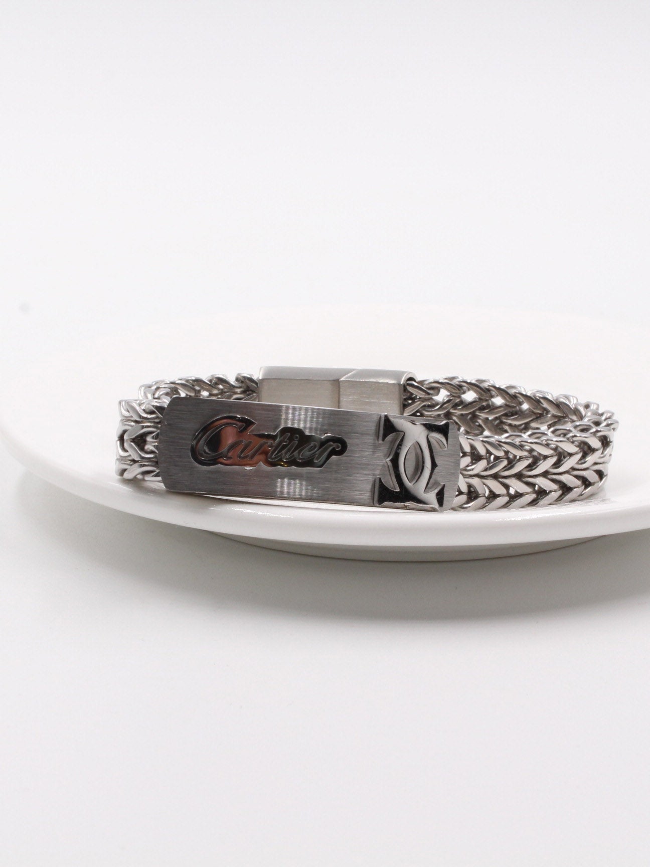 اساوِر كارتير سلفر ميتال رجالي اسواره CARTIER
