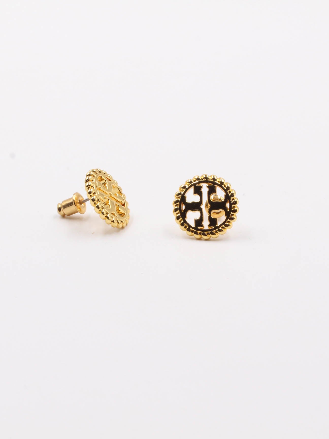 حلق توري بورش ذهبي مبروم حلق tory burch