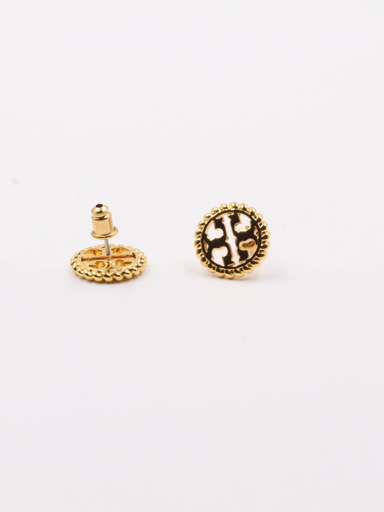 حلق توري بورش ذهبي مبروم حلق tory burch