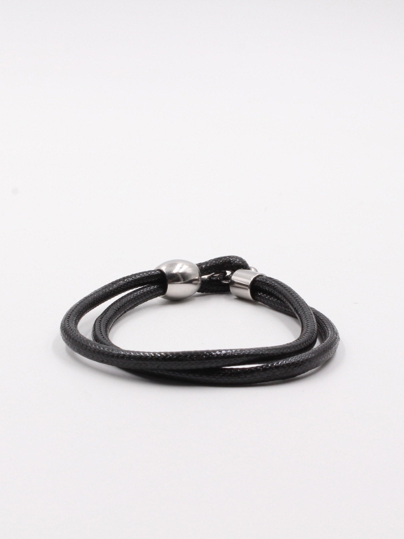 اساوِر باندورا بلاك ليذر اسواره pandora فضي