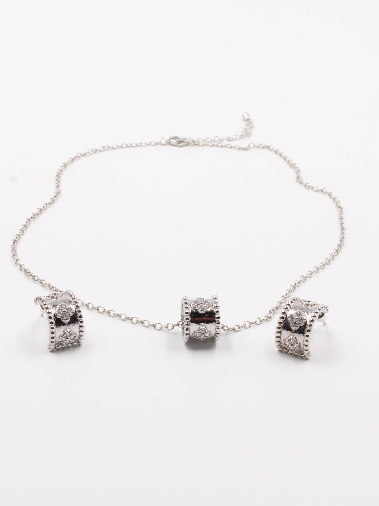 طقم فان كليف زركون ناعم اطقم van cleef فضي