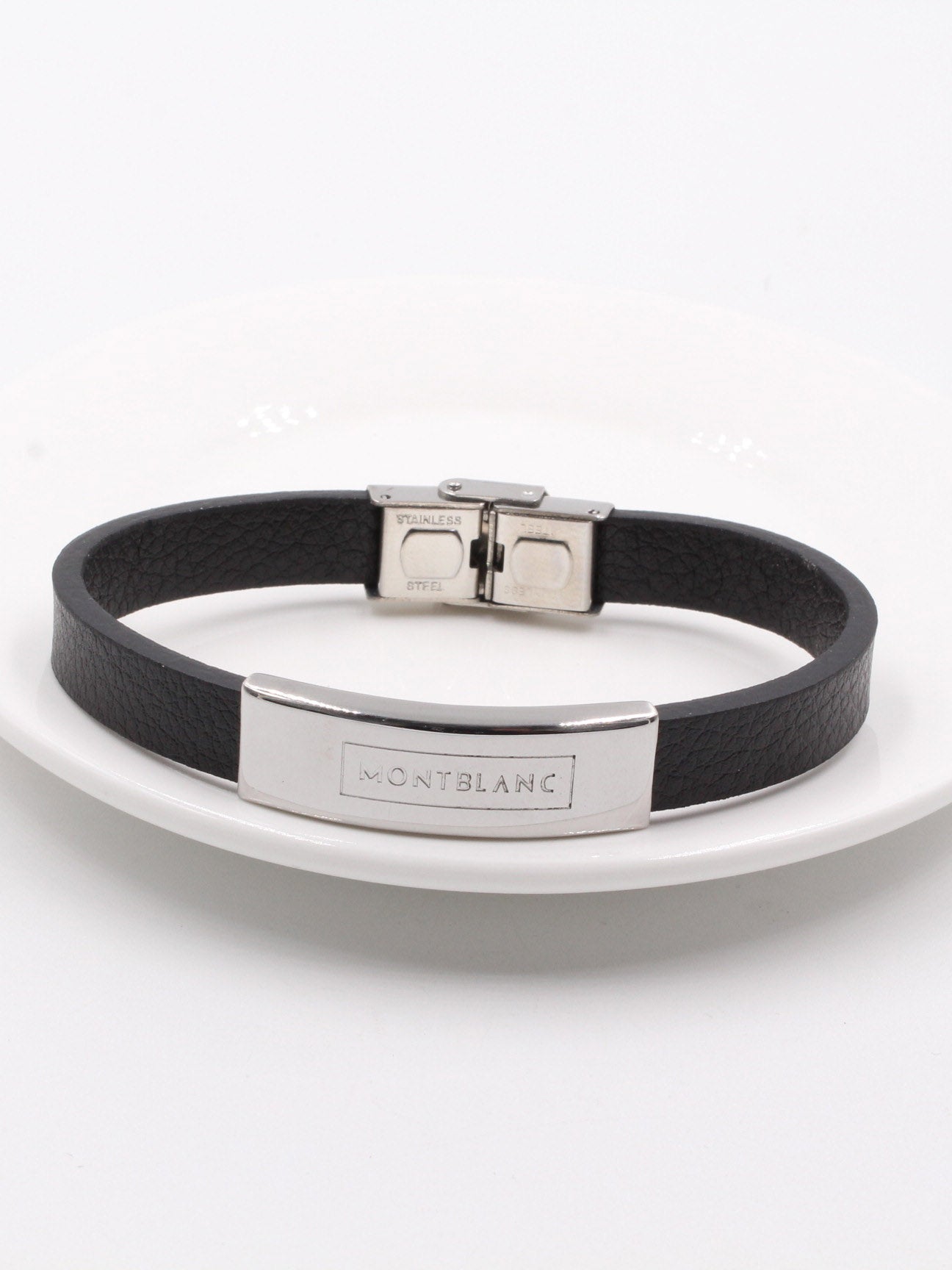 اساوِر مونت بلانك سلفر ليذر رجالي اسواره mont blank