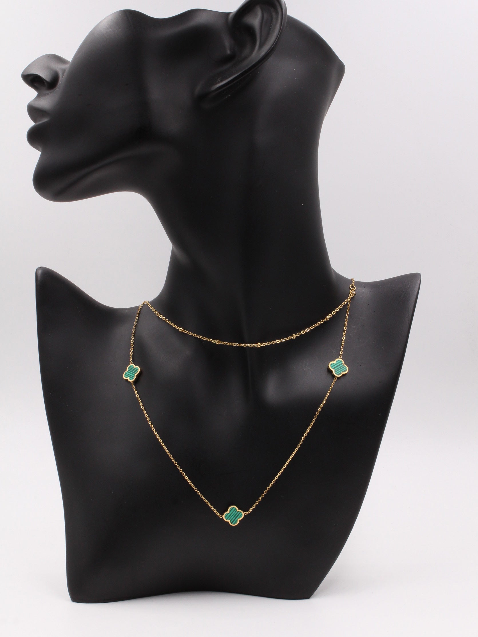 سلسال فانكليف دورين ميتال ملون اطقم jewel اخضر