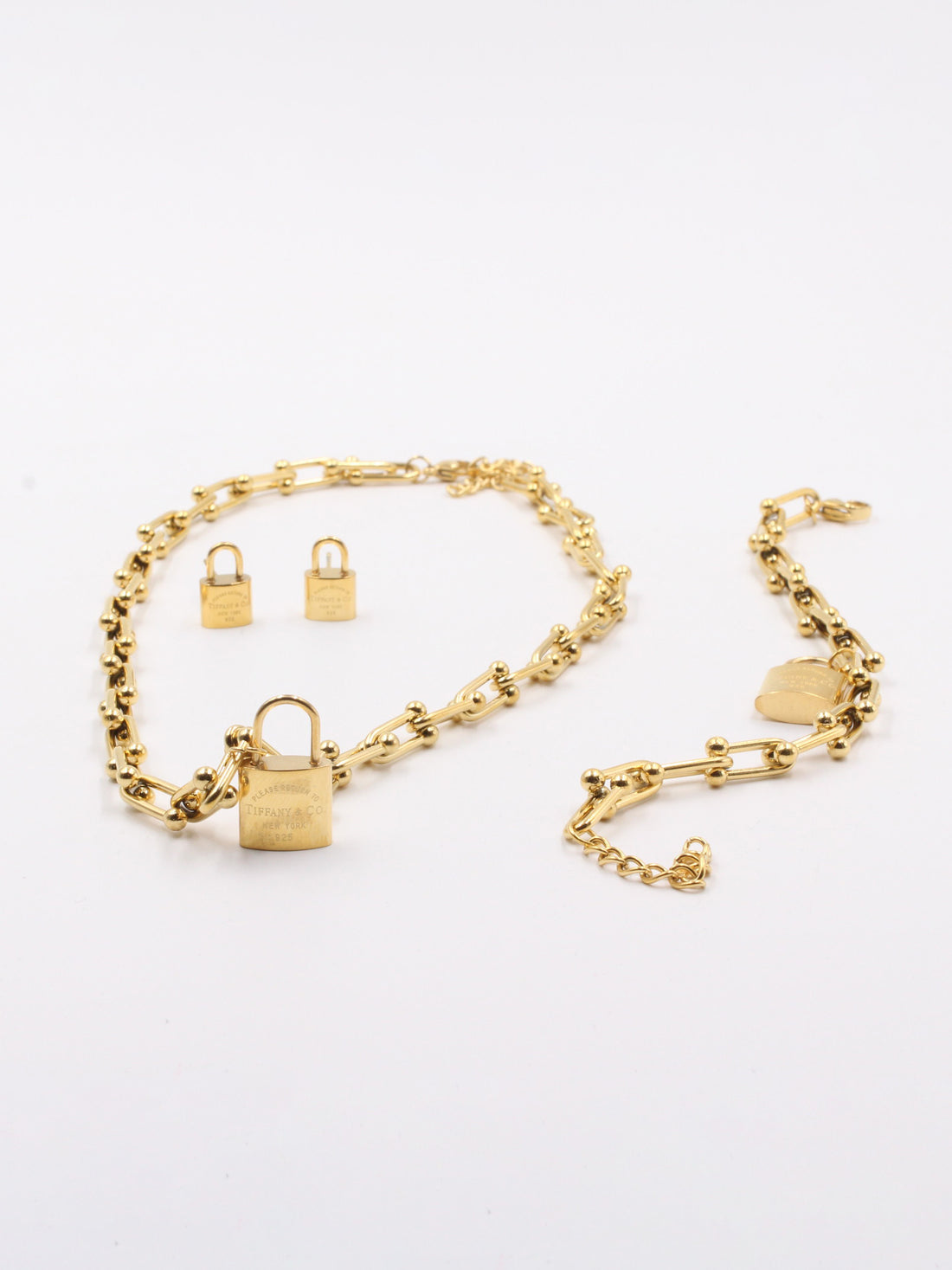 طقم تيفاني 3 قطع اطقم tiffany ذهبي